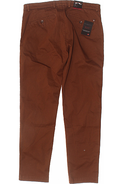bugatti Pánské bavlněné hnědé chinos volnočasové rovné ležérní s kapsami Velikost 34/30 | bugatti | obrázek 3