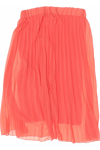 Sublevel Dámská Oranžová Plisovaná Sukně Midi Splývavá Letní Vel. M/L