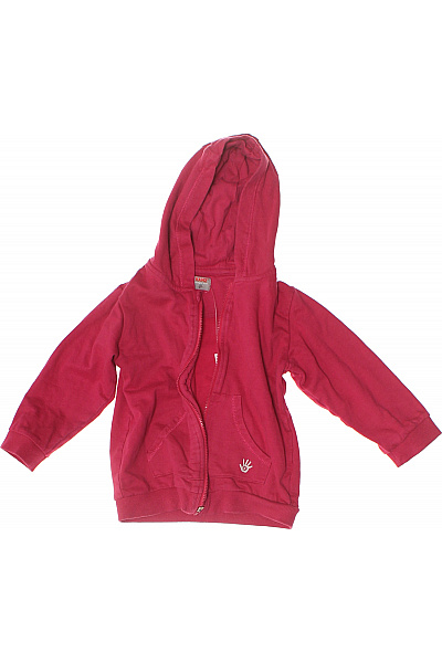 Kanz Dívčí Bavlněné Mikiny Na Zip S Kapucí Růžové Vel. 92