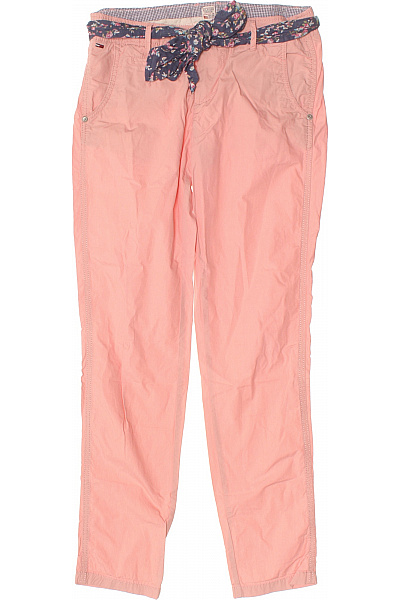 TOMMY HILFIGER Dámské bavlněné růžové kalhoty s páskem květované volné letní Vel. 26 | TOMMY HILFIGER | obrázek 2