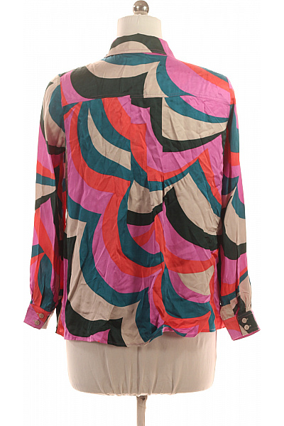 MARC AUREL dámská košile s dlouhým rukávem vzorovaná lesklá retro ležérní Vel. 38 | MARC AUREL | obrázek 3