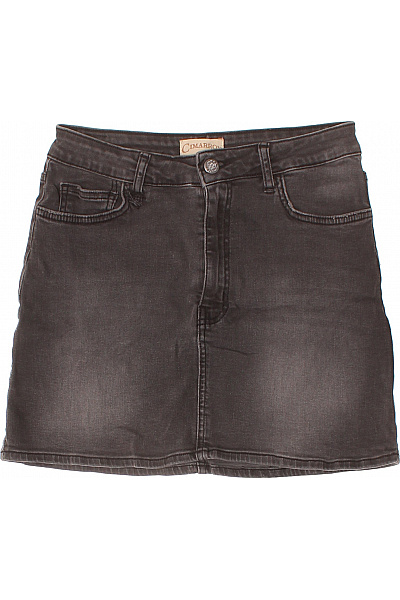 cimarron Dámská bavlněná tmavě šedá džínové mini pouzdrová sukně rovná Velikost S | cimarron | obrázek 2