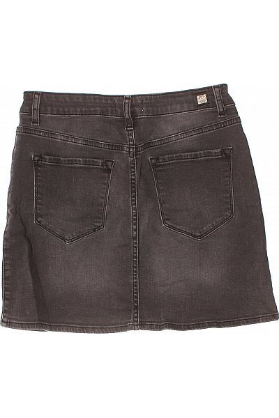 cimarron Dámská bavlněná tmavě šedá džínové mini pouzdrová sukně rovná Velikost S | cimarron | obrázek 3