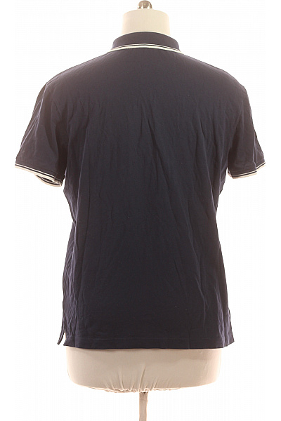 LAWRENCE GREY Pánské modré polo tričko s krátkým rukávem a límečkem Velikost XXL | LAWRENCE GREY | obrázek 3