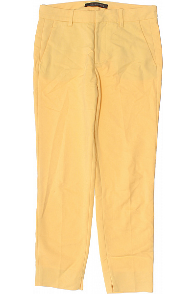 ZARA Dámské žluté kalhoty volnočasové elegantní s kapsami rovné Vel. 34 | ZARA | obrázek 2