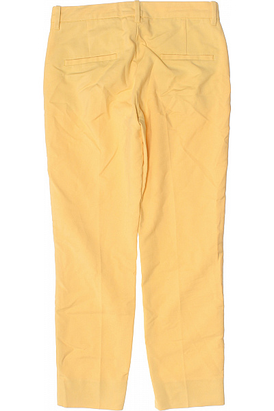ZARA Dámské žluté kalhoty volnočasové elegantní s kapsami rovné Vel. 34 | ZARA | obrázek 3