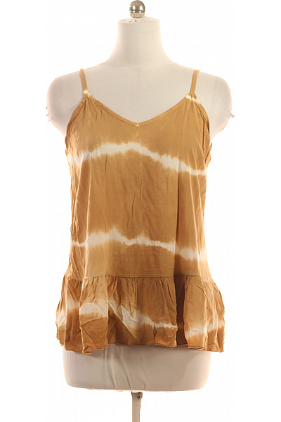 Dámská halenka bez rukávů s volánky a potiskem Vel. L | Unimoda | obrázek 2