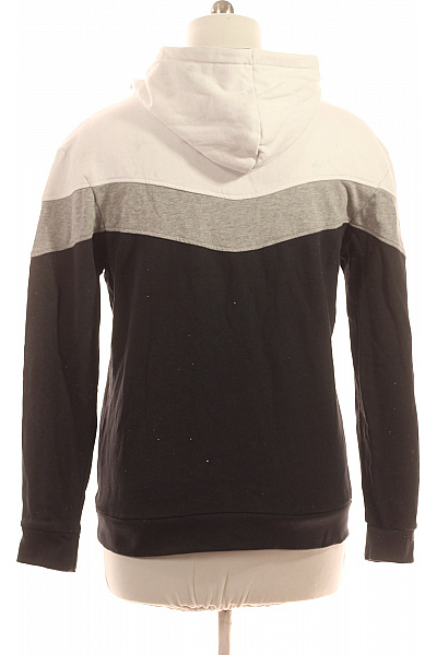 key largo Pánská bavlněná mikina s kapucí přes hlavu streetwear černobílá Vel. XL | key largo | obrázek 2