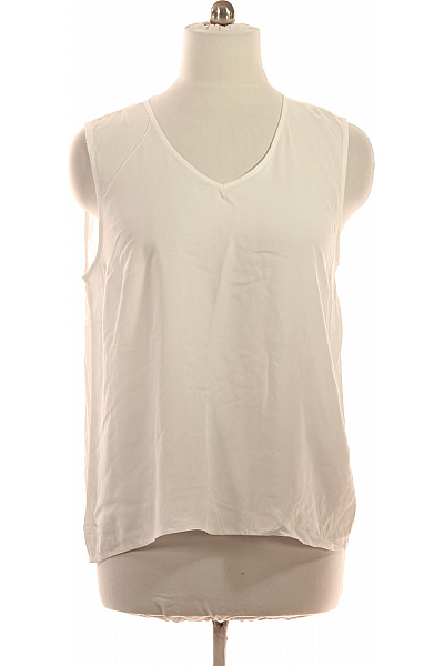 Sublevel Bílá halenka bez rukávů s výstřihem do V Velikost XXL | Sublevel | obrázek 2