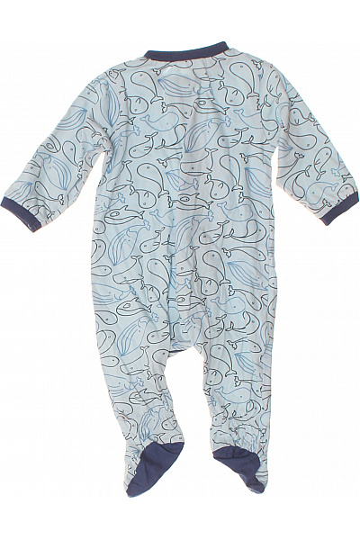 JACKY Dupačky SvětleModré Velryby Zip Dlouhé Rukávy Vel. 68 | JACKY | obrázek 2