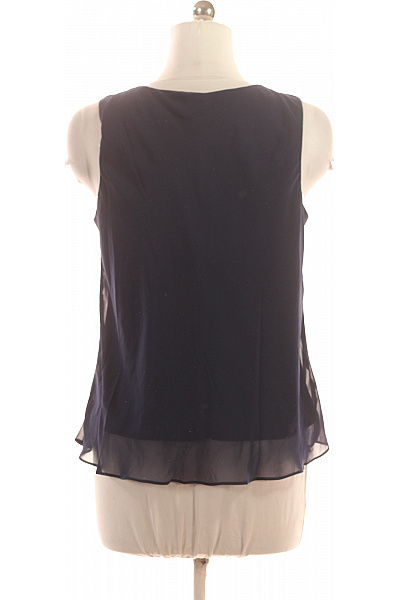 MARINA Dámská tmavě modrá halenka bez rukávů s kamínky Vel. 12 | MARINA | obrázek 3