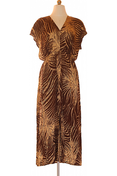 Rinascimento dámské šaty s krátkým rukávem hnědé s potiskem Vel. XL | Rinascimento | obrázek 2