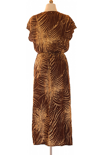 Rinascimento dámské šaty s krátkým rukávem hnědé s potiskem Vel. XL | Rinascimento | obrázek 3