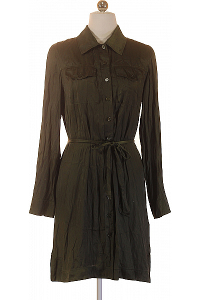 Zadig&Voltaire deluxe Zelené košilové šaty s dlouhým rukávem a páskem Velikost S | Zadig&Voltaire deluxe | obrázek 2