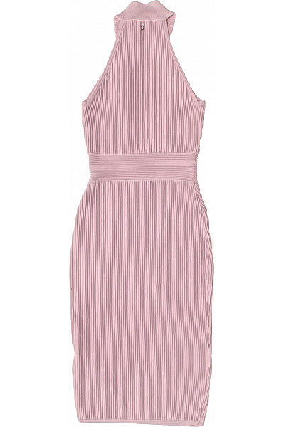 Guess růžové pletené šaty za krk midi elegantní Velikost XS | Guess | obrázek 2