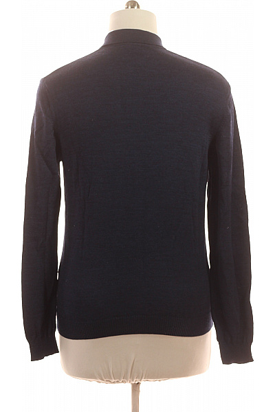 MAERZ Pánský vlněný svetr s dlouhým rukávem a límečkem modrý Velikost EU 52 | MAERZ | obrázek 3