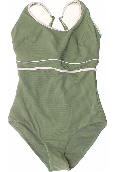 dámské jednodílné plavky žebrované zelené Vel. US 4 | Unimoda | obrázek 2