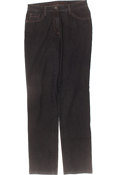 BRAX Dámské Bavlněné Tmavě Modré Džíny Rovné Kapsy Klasické Velikost 38