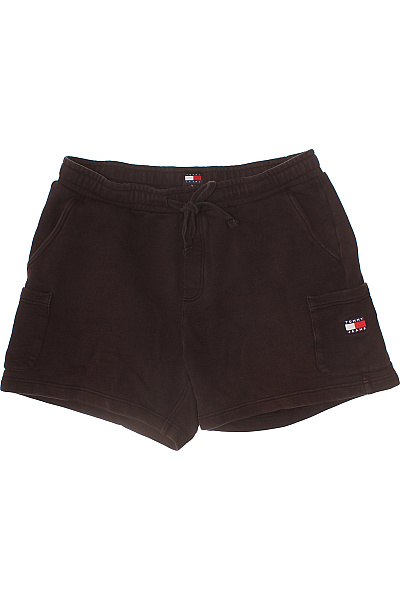 TOMMY HILFIGER Kraťasy Teplákové Bavlněné S Kapsami Volnočasové Hnědé Velikost L