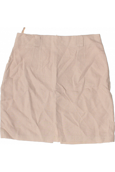 s.OLIVER lněná béžová mini sukně rovná Velikost 40 | s.OLIVER | obrázek 2