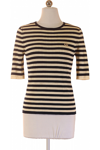 TWINSET Dámská Pruhovaná Halenka S Krátkým Rukávem Velikost XS