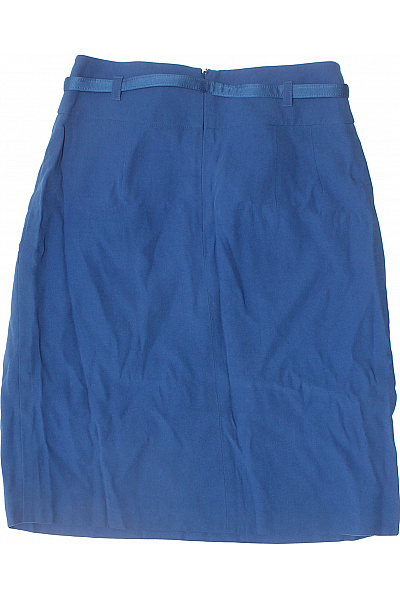 STRENESSE Dámská viskózová pouzdrová modrá sukně business ke kolenům s páskem Vel. 34 | STRENESSE | obrázek 3