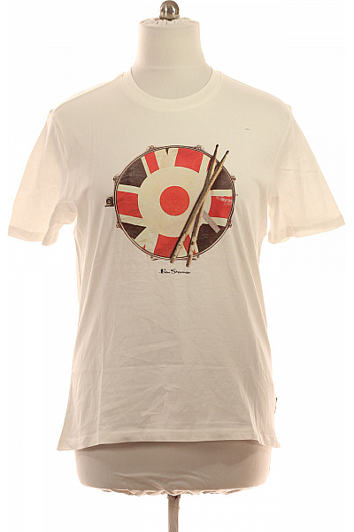 Ben Sherman Pánské Tričko S Krátkým Rukávem A Potiskem Bubnu Velikost L