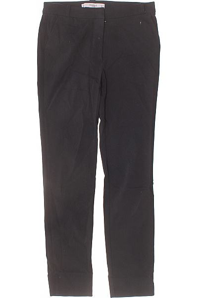 MANGO Dámské černé Viskózové Oblekové Kalhoty Rovné Elegantní Business Velikost EU 36