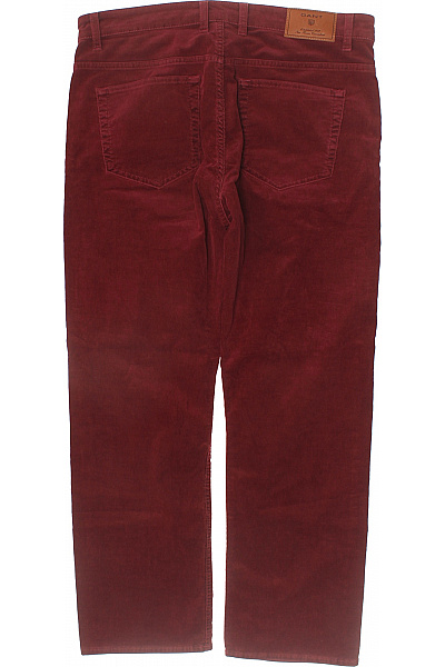 GANT Pánské manšestrové kalhoty bordó rovné volnočasové s kapsami Vel. 36 | GANT | obrázek 3