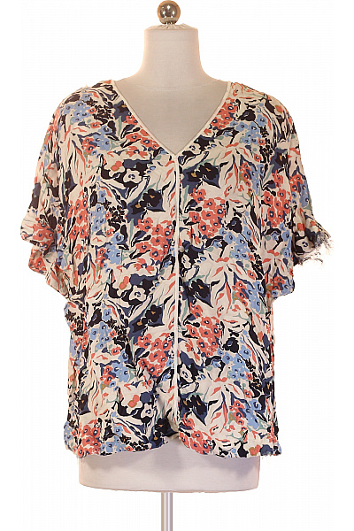 S.OLIVER Dámská Halenka S Krátkým Rukávem A Květinovým Potiskem Velikost 44