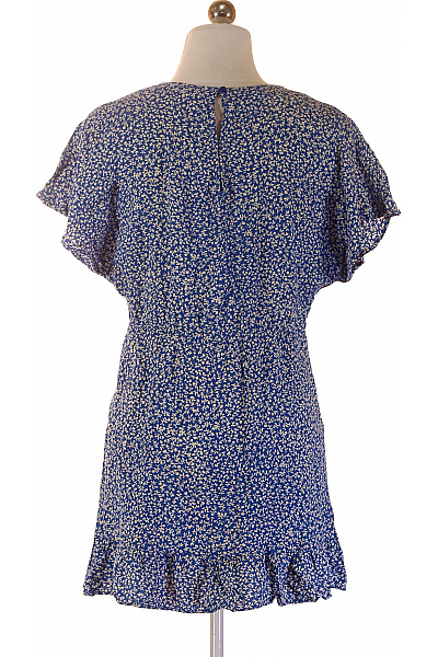 mbyM Dámské šaty s krátkým rukávem květované modré volnočasové letní Velikost s | mbyM | obrázek 2