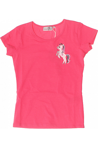 Happy Girls Růžové Tričko Dívčí Jednorožec Vel. 140