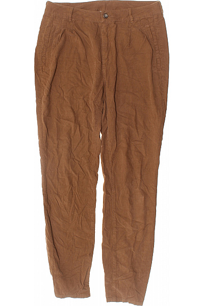 MANGO Dámské manšestrové volnočasové kalhoty hnědé s kapsami Vel. 36 | MANGO | obrázek 2