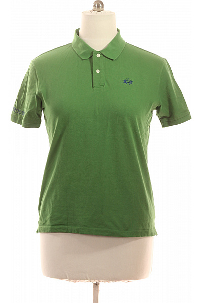 La Martina zelené bavlněné polo tričko s krátkým rukávem a výšivkou Velikost XL | La Martina | obrázek 2