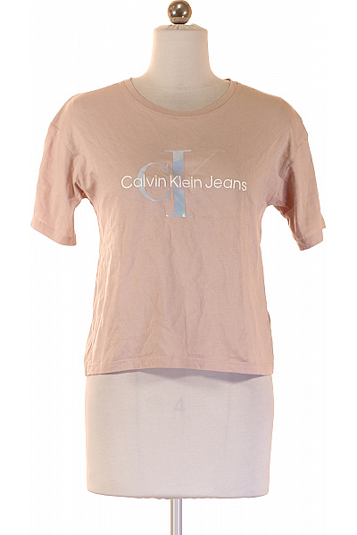 Calvin Klein Dívčí Tričko Krátký Rukáv Bavlněné Růžové Velikost 12