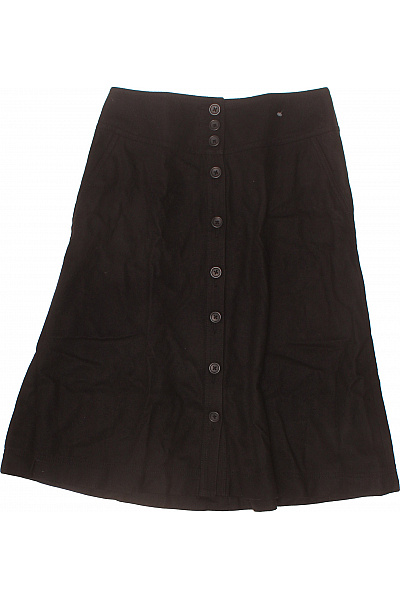 BANANA REPUBLIC Dámská černá vlněná midi áčková sukně s knoflíky podzimní Velikost S | BANANA REPUBLIC | obrázek 2