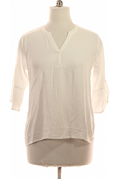 Bílá halenka s krátkým rukávem tuniková Vel. XL | Unimoda | obrázek 2