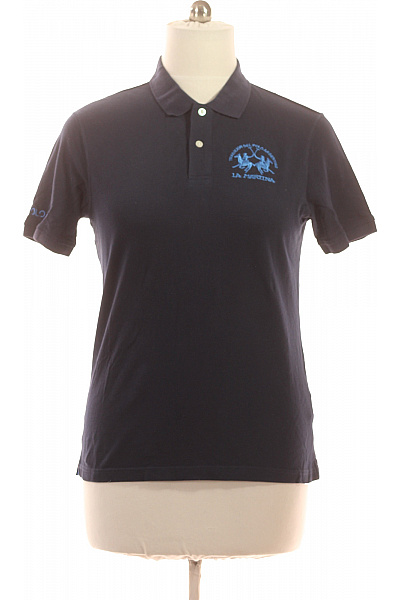 La Martina Pánské bavlněné polo tričko s krátkým rukávem a výšivkou modré Vel. L | La Martina | obrázek 2