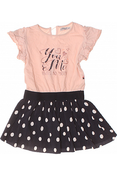 Dirkje Růžové šaty S Puntíky A Potiskem Velikost EU 116