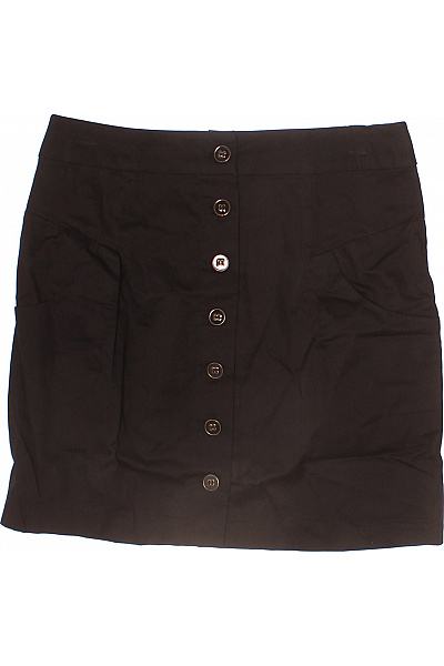 HALLHUBER Černá bavlněná mini sukně s knoflíky a kapsami Velikost EU 38 | HALLHUBER | obrázek 2