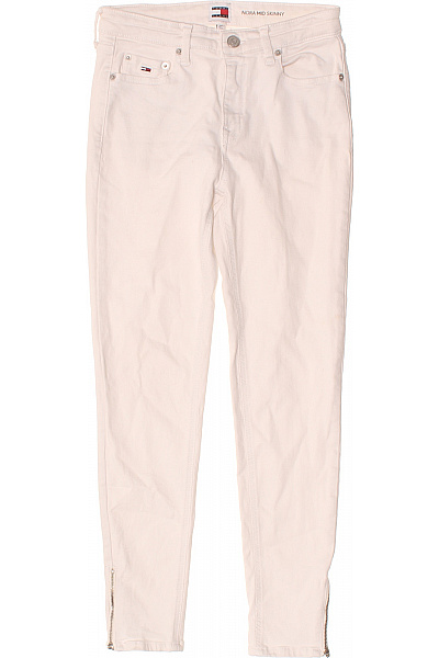 TOMMY HILFIGER Dámské Skinny Džíny S Vysokým Pasem A Zipy Na Kotnících Velikost 29/32