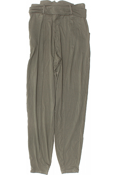 Les Lunes Dámské kalhoty s páskem volnočasové zelené Velikost S | Les Lunes | obrázek 3