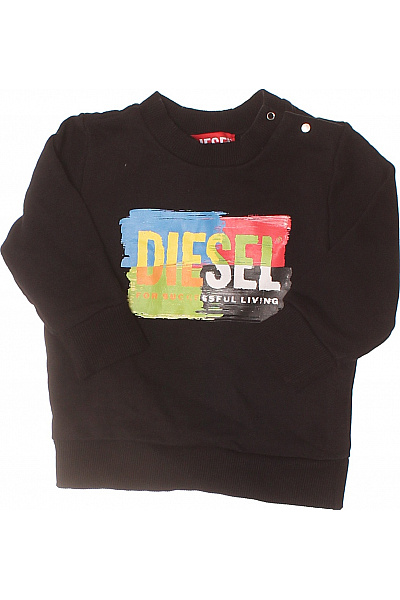 DIESEL Dětská Mikina černá S Potiskem Velikost 78