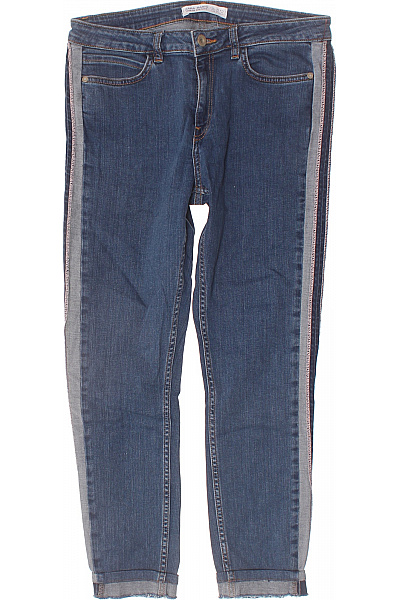 ZARA Dámské Džíny Pruhované Strečové Zkrácené Vel. 38