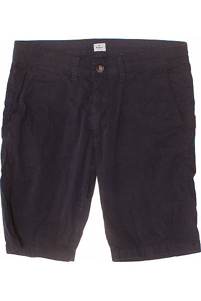 Pepe Jeans Pánské Bavlněné Kraťasy Volnočasové S Kapsami Modré Vel. 31