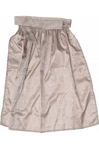 Dámská béžová pruhovaná vzorovaná elegantní sukně midi polyesterová Velikost 38 | Unimoda | obrázek 3