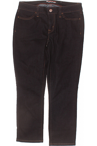 TOMMY HILFIGER Dámské Tmavé Džíny Rovné Klasické S Kapsami Strečové Velikost S