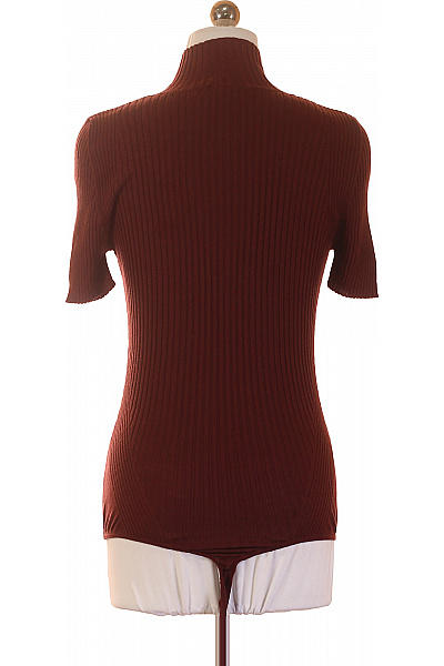 dámské tričko s krátkým rukávem a průstřihy hnědé bavlněné Velikost XS | Unimoda | obrázek 2