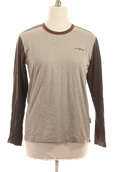 ungaro Pánské tričko s dlouhým rukávem šedé jednobarevné basic Velikost L | ungaro | obrázek 2