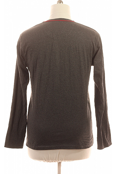 ungaro Pánské tričko s dlouhým rukávem šedé jednobarevné basic Velikost L | ungaro | obrázek 3